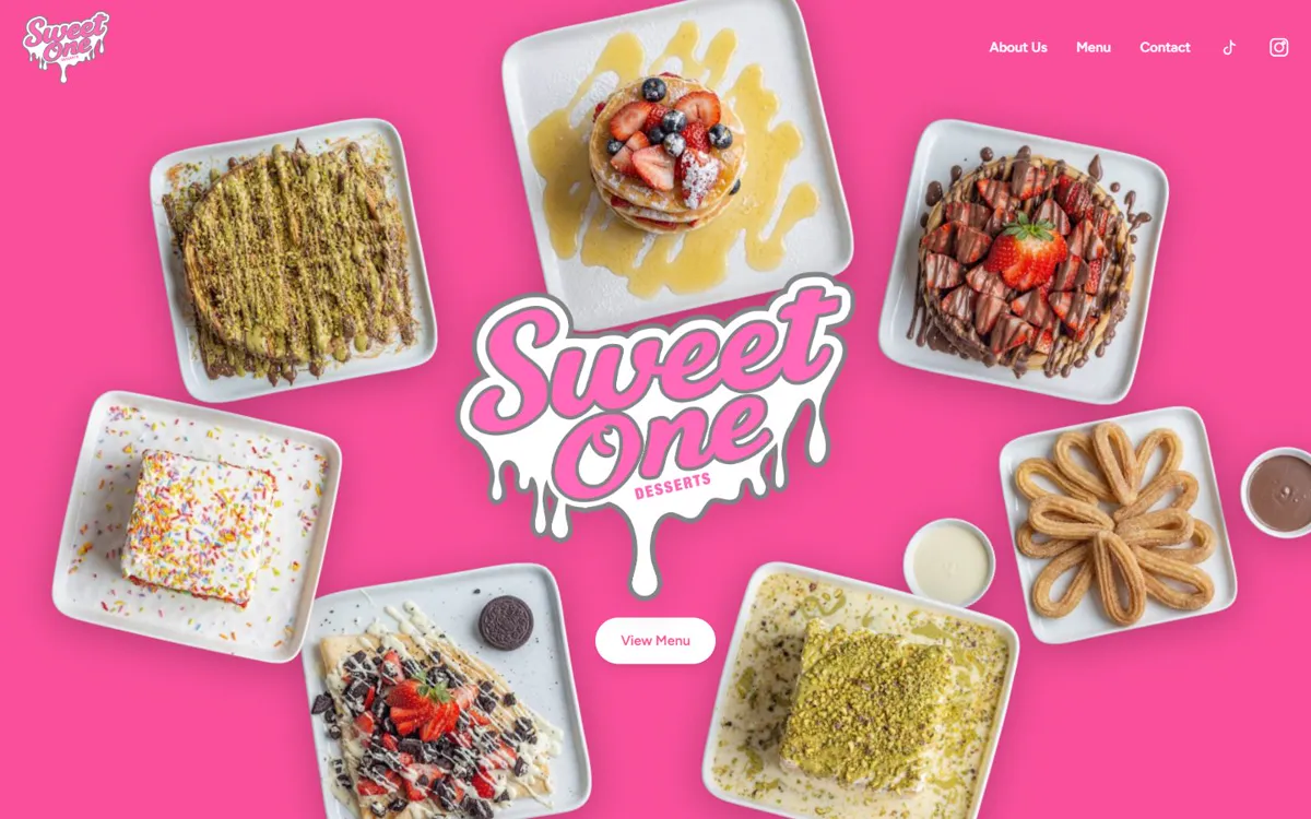 Sweet One's website: Dessert shops in Enfield and Stoke Newington.